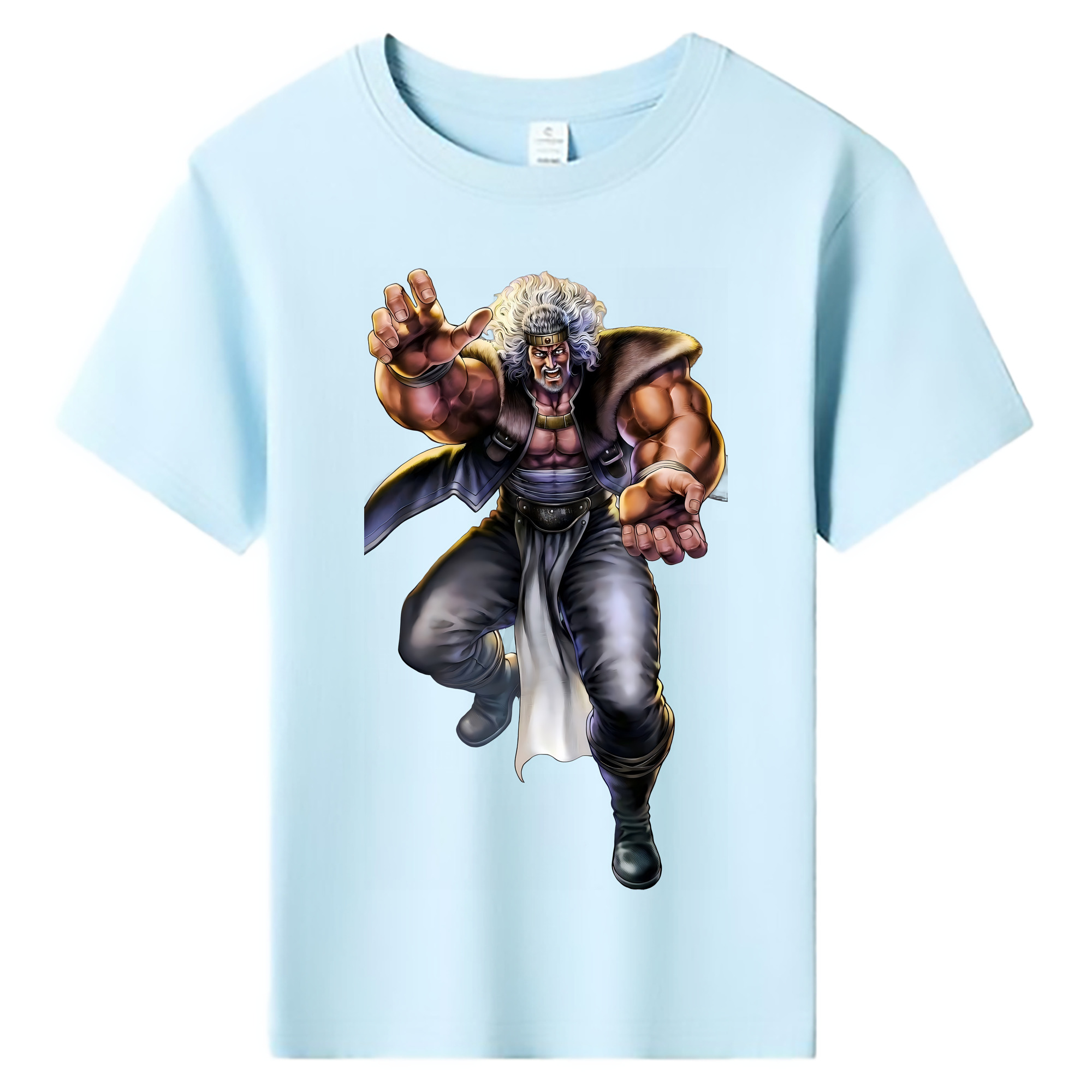 （画像用） 北斗の拳 Fist of the North Star 綿100％キッズTシャツ（フロントプリント）